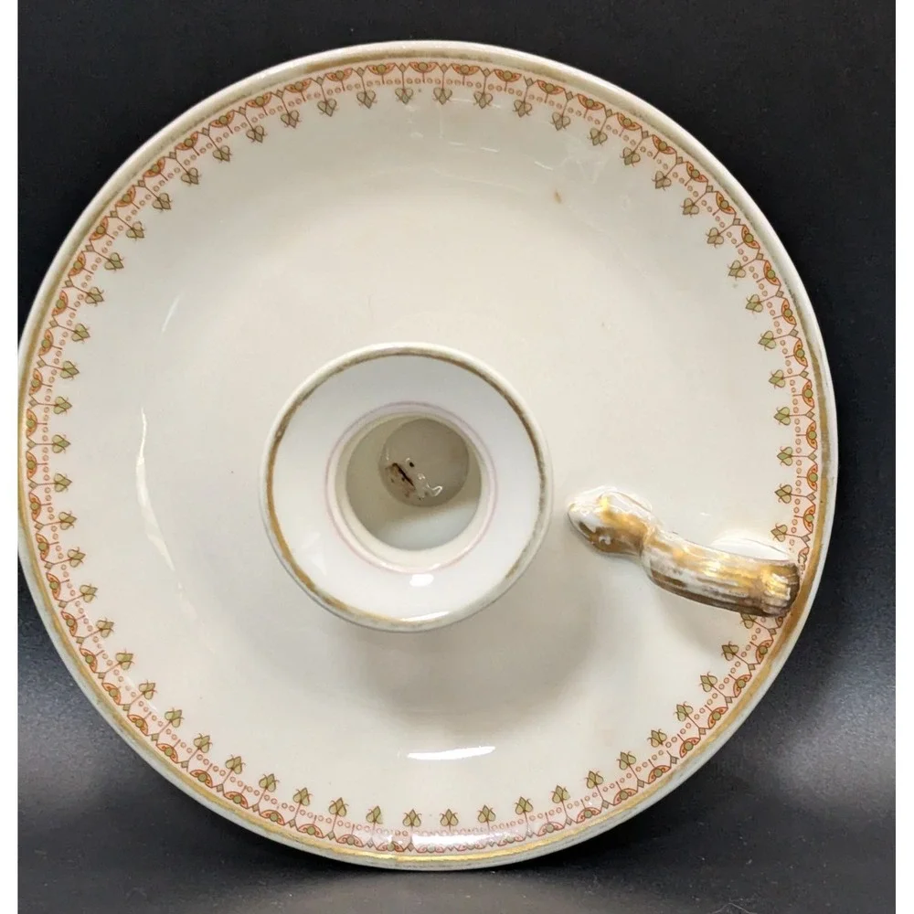 Vintage GDA Limoges Finger Candleholder Hand Painted 2‎ 1/2